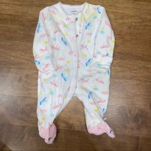 Unicorn long sleeve footie onesie cute unicorn feet Carter's newborn